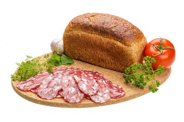 Fresh ripe salami