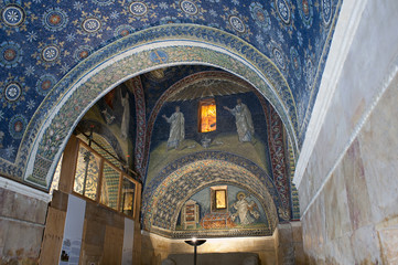 Obraz premium Inside of Mausoleum of Galla Placidia, Ravenna, Italy