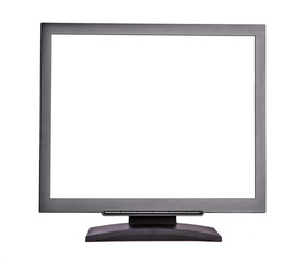 The LCD monitor on a white background