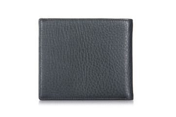 Leather wallet isolated on the white