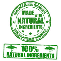 Made with natural ingredients stamps