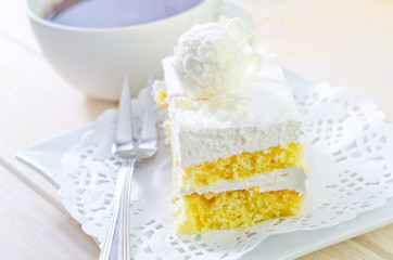 Cake with coffee