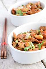 Stir-fried cashew nut chicken in thai style
