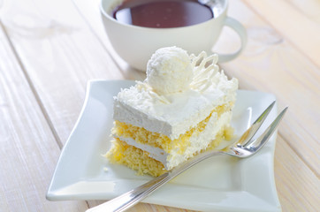 Cake with coffee
