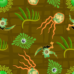 leaves seamless pattern