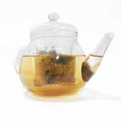 Tea pot full of home made tea