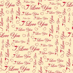 seamless pattern with text i love you