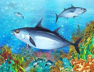 Türaufkleber Das Korallenriff - Illustration für die Kinder © honeyflavour