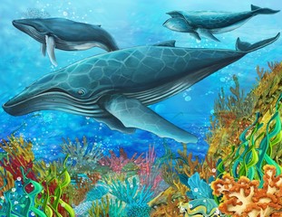 Obraz na płótnie Canvas The coral reef - illustration for the children