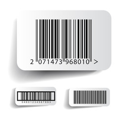 Barcode label set vector