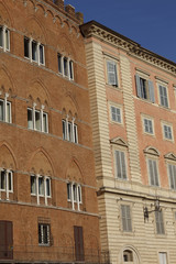 Fototapeta na wymiar Piazza Panorama in Siena