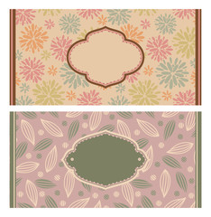 Set of card in retro style