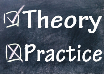 Fototapeta premium practice and theory choice