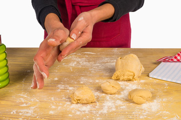 Preparing biscuits