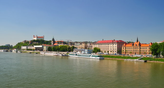 Dunabe quay. Bratislava. Slovakia.