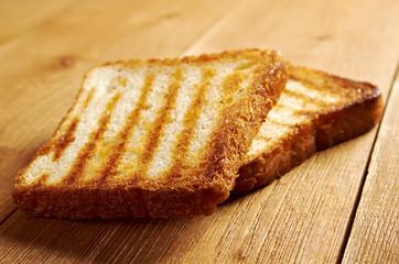 pile  toasted bread