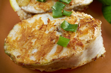 grilled t-bone codfish  steak