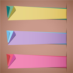 Folded paper blank sticker templates