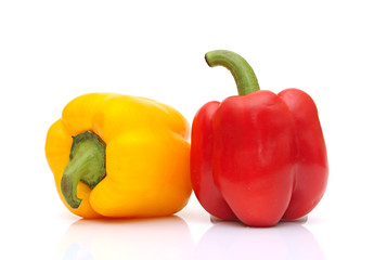 fresh paprika  isolated on white