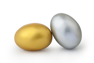 Golden egg and silver eggs