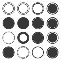 Set of blank vintage badges and labels.eps10