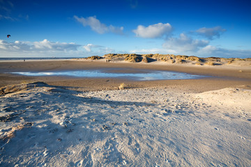 sand beach in Ijmuiden by North sea