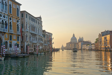 Venice: Early morning along Grand Canal