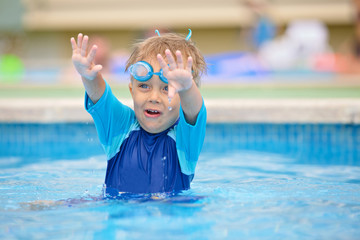 Boy in pool