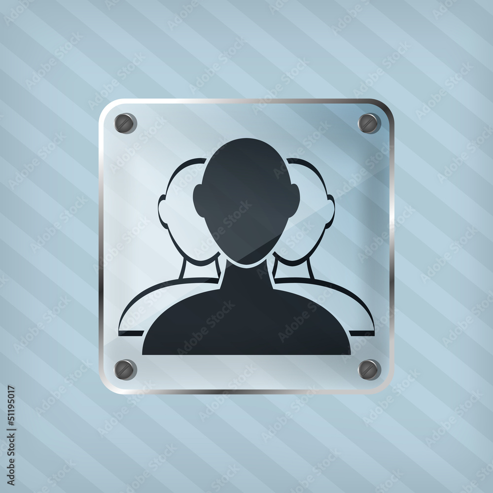 Poster transparency user group web icon on a striped background