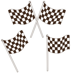 Checkered flag drawing