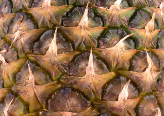 Pineapple background closeup