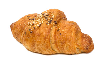 Croissant isolated on the white background