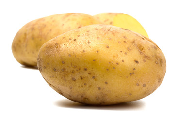 Potatoes isolated on white background