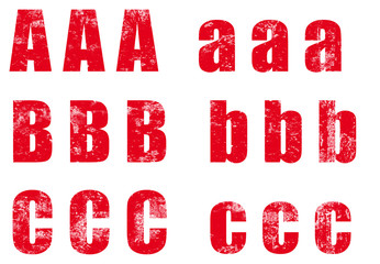 Stempel Buchstaben, Ziffern Sonderzeichen © mekcar