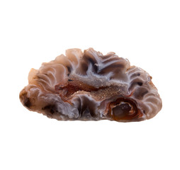 Geode crystals on a white background