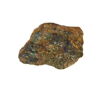 Gold ore on  white background