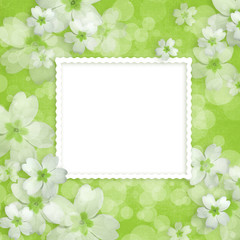 Card for invitation or congratulation on the abstract background