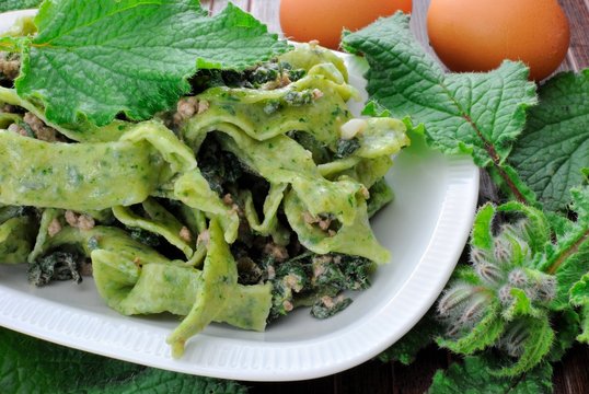 Maltagliati  / Tagliatelle verdi alla borragine