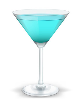 cocktail triangular blue