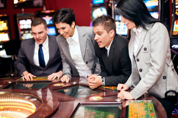 Excited group in casino