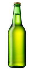 Bottle of beer isolated on white