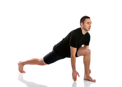 Man Doing Stretching And Aerobics