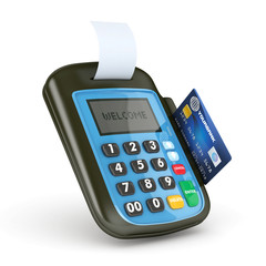 3d pos terminal with credit card