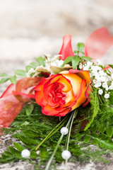 Bouquet with rose - Gesteck mit Rose