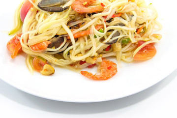 papaya Salad,Thai Som Tam with crab