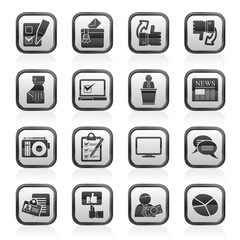 Voting and elections icons - vector icon set