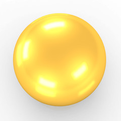 Gold Ball 3d render