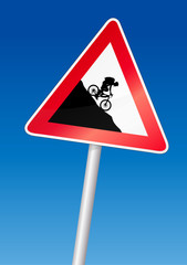 Obraz premium Vorsicht Fahrradfahrer