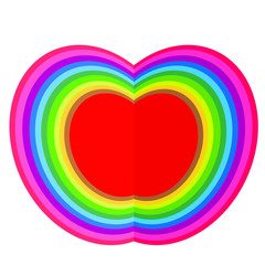 Obraz premium Apple colorful illustration