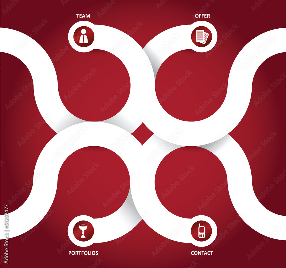 Poster vector infographic background with paper circles